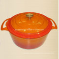 Round Cast Iron Casserole Cookware with Enamel Coating